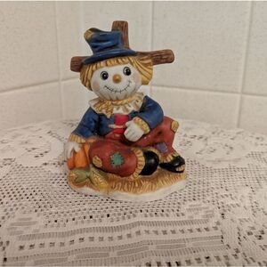 Vintage Home Interiors Scarecrow Figurine Fall Autumn Halloween